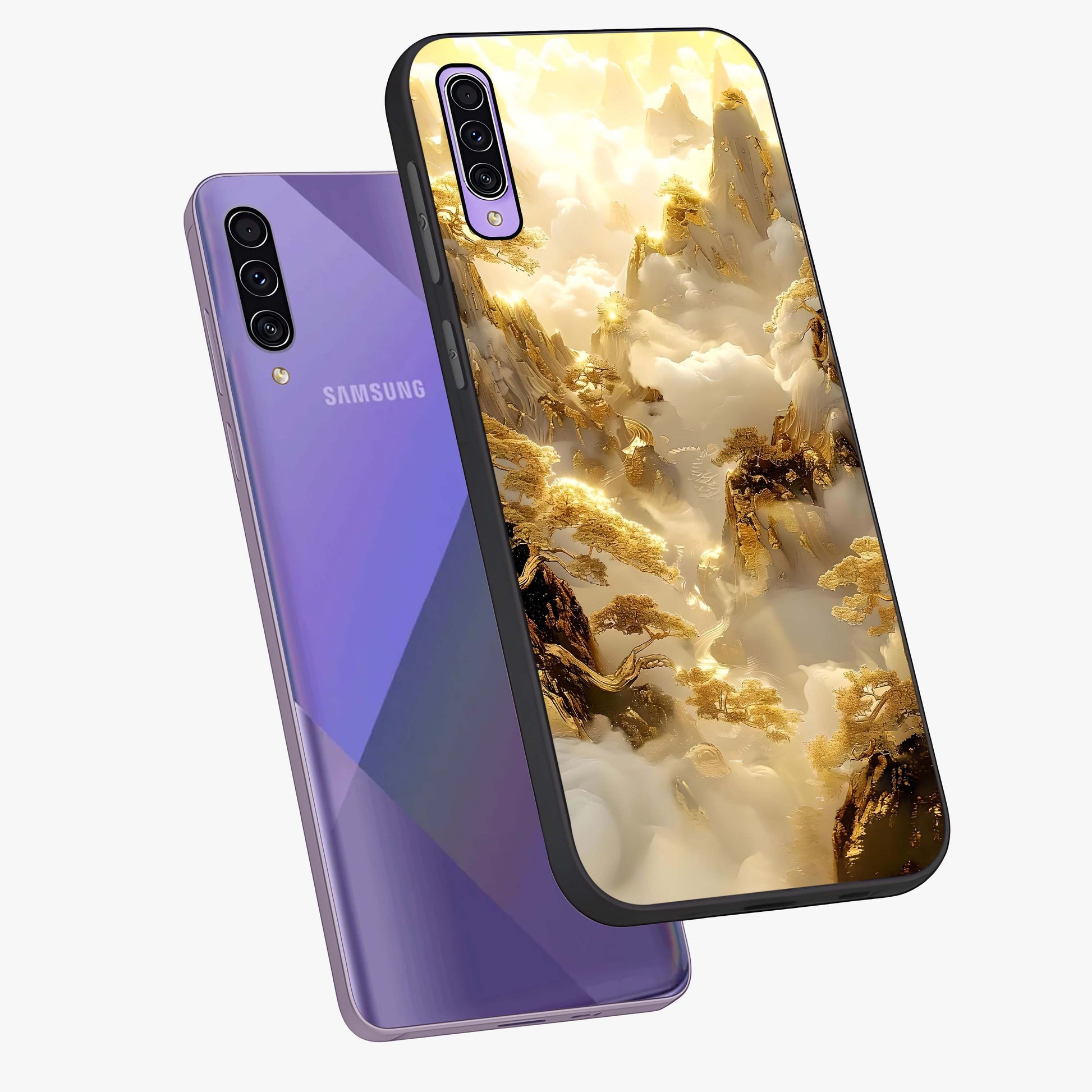 Gates Of Illumination Glass Case displayed in angled mockup highlighting radiant portal inspired design with fantasy aesthetic.