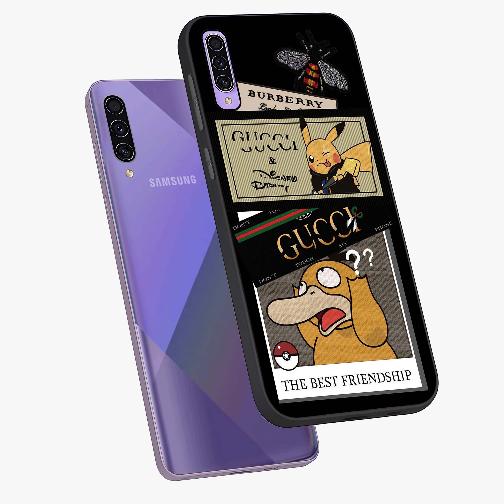 Gucci Play Mashup Glass Case displayed in angled mockup highlighting stylish fashion mashup design with bold aesthetic.