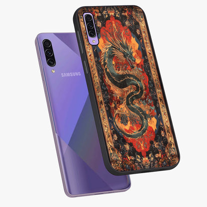Inferno Dragon Soul Glass Case displayed in angled mockup highlighting powerful dragon illustration with inferno aesthetic.