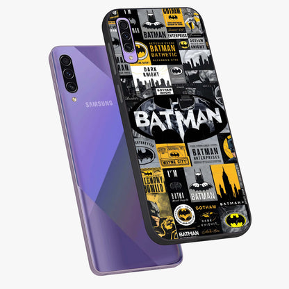 Knight Gotham Rise Glass Case displayed in angled mockup highlighting powerful knight silhouette design with dramatic aesthetic.