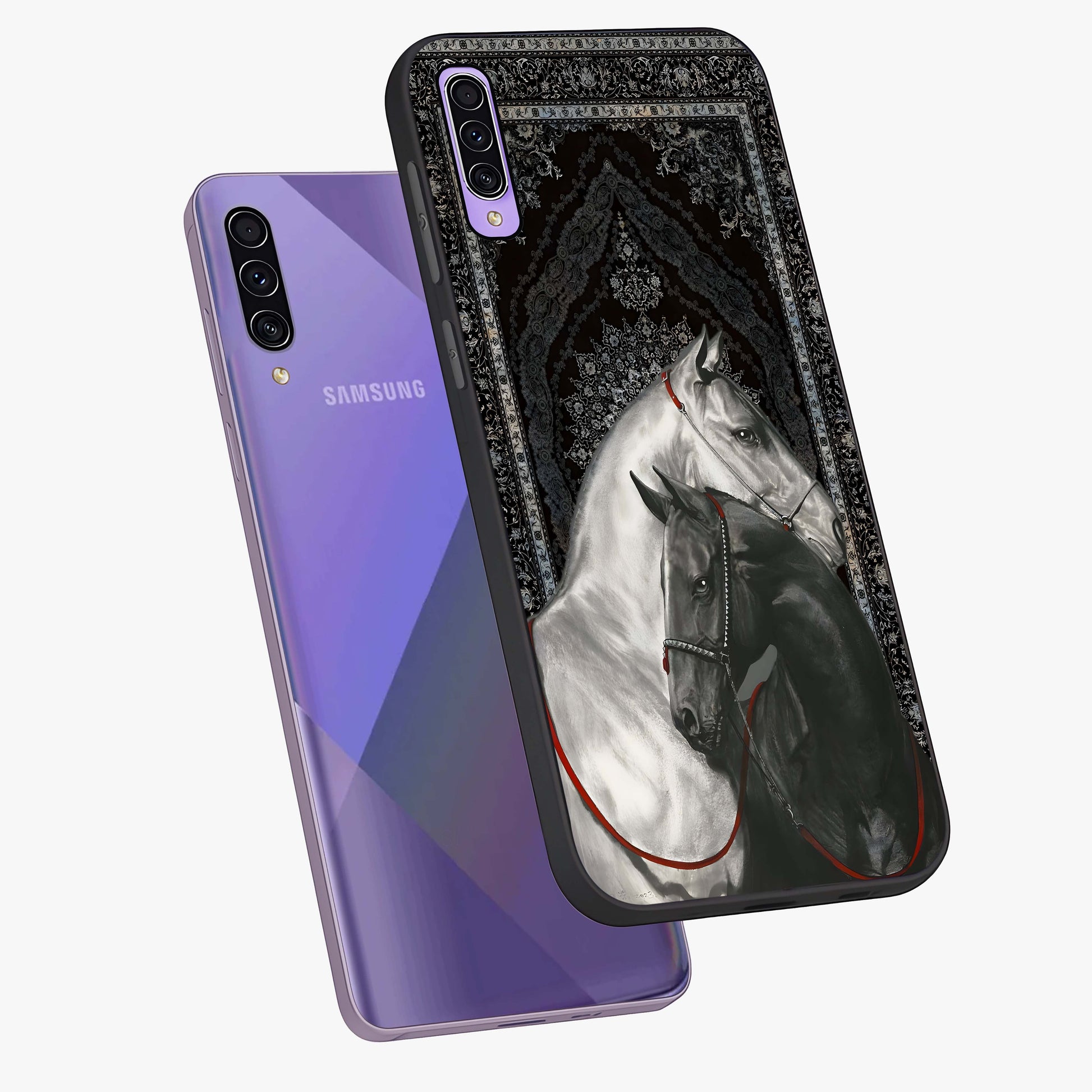 Majestic Ride Legacy Glass Case displayed in angled mockup highlighting sleek vehicle design with bold racing aesthetic.