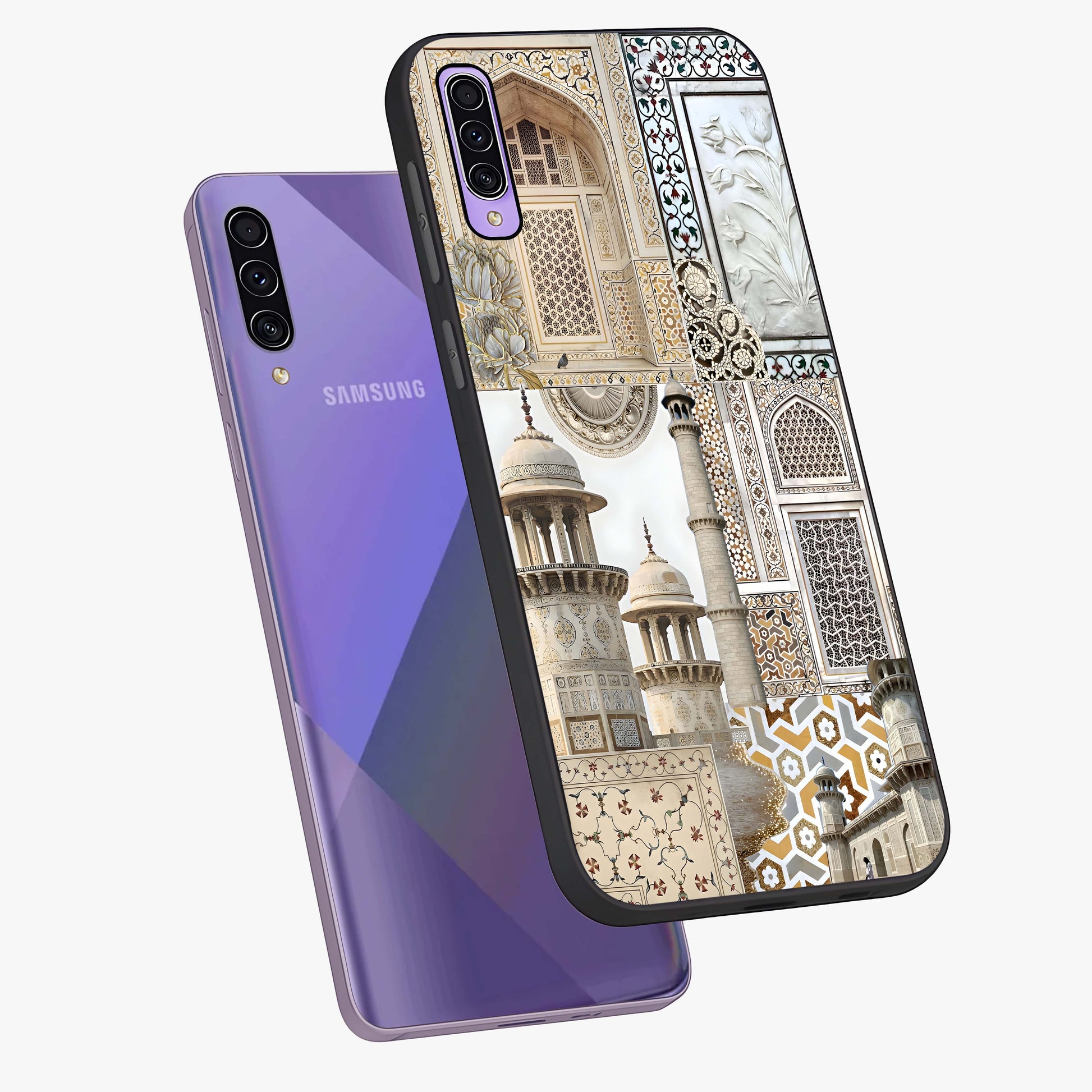 Mughal Marble Legacy Glass Case displayed in angled mockup highlighting elegant heritage marble artwork with royal aesthetic.