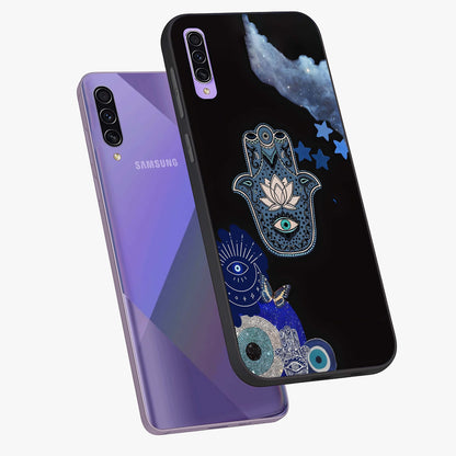 Mystic Hand Aura Glass Case displayed in angled mockup highlighting magical aura design with spiritual aesthetic style.