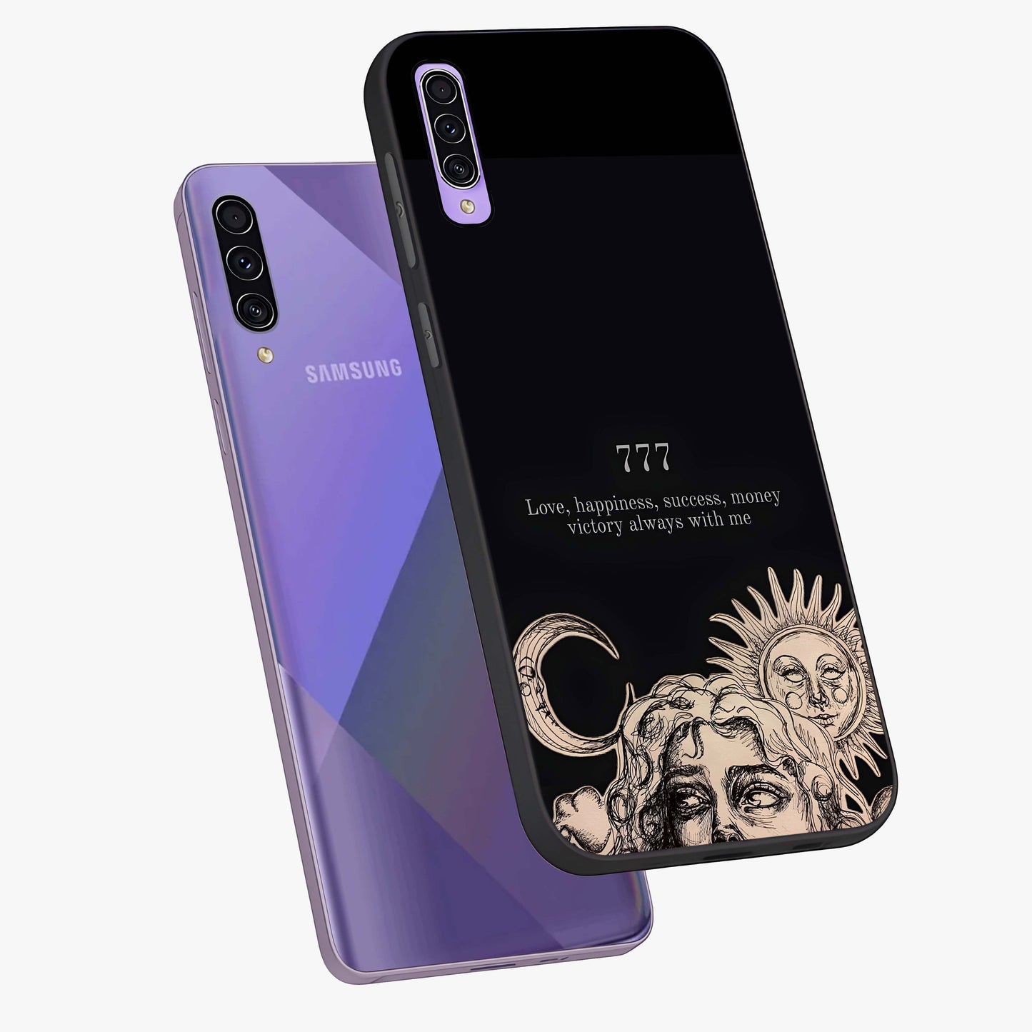 Mystic Victory Aura Glass Case displayed in angled mockup highlighting energetic aura design with bold mystical aesthetic.