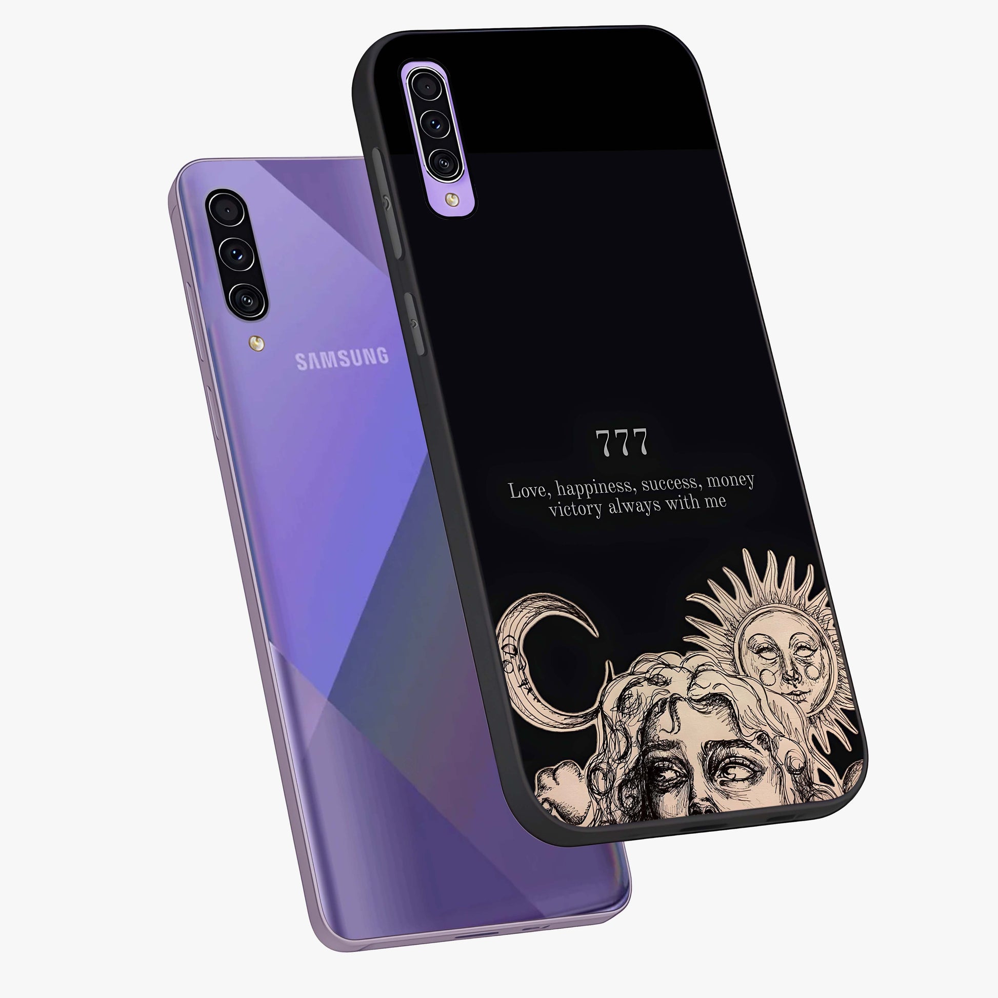 Mystic Victory Aura Glass Case displayed in angled mockup highlighting energetic aura design with bold mystical aesthetic.