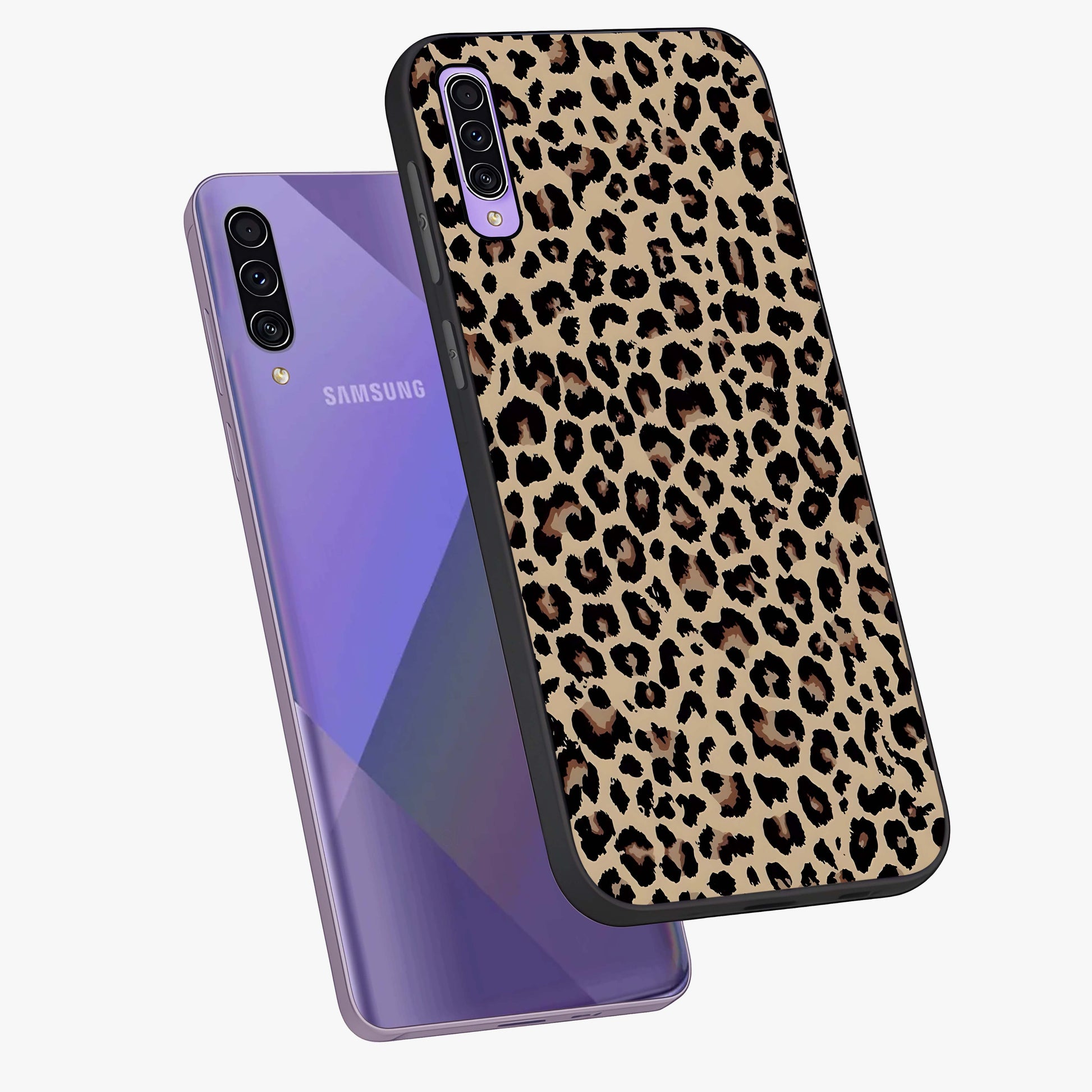 Savage Chic Pattern Glass Case displayed in angled mockup highlighting bold fashion inspired design with chic aesthetic.