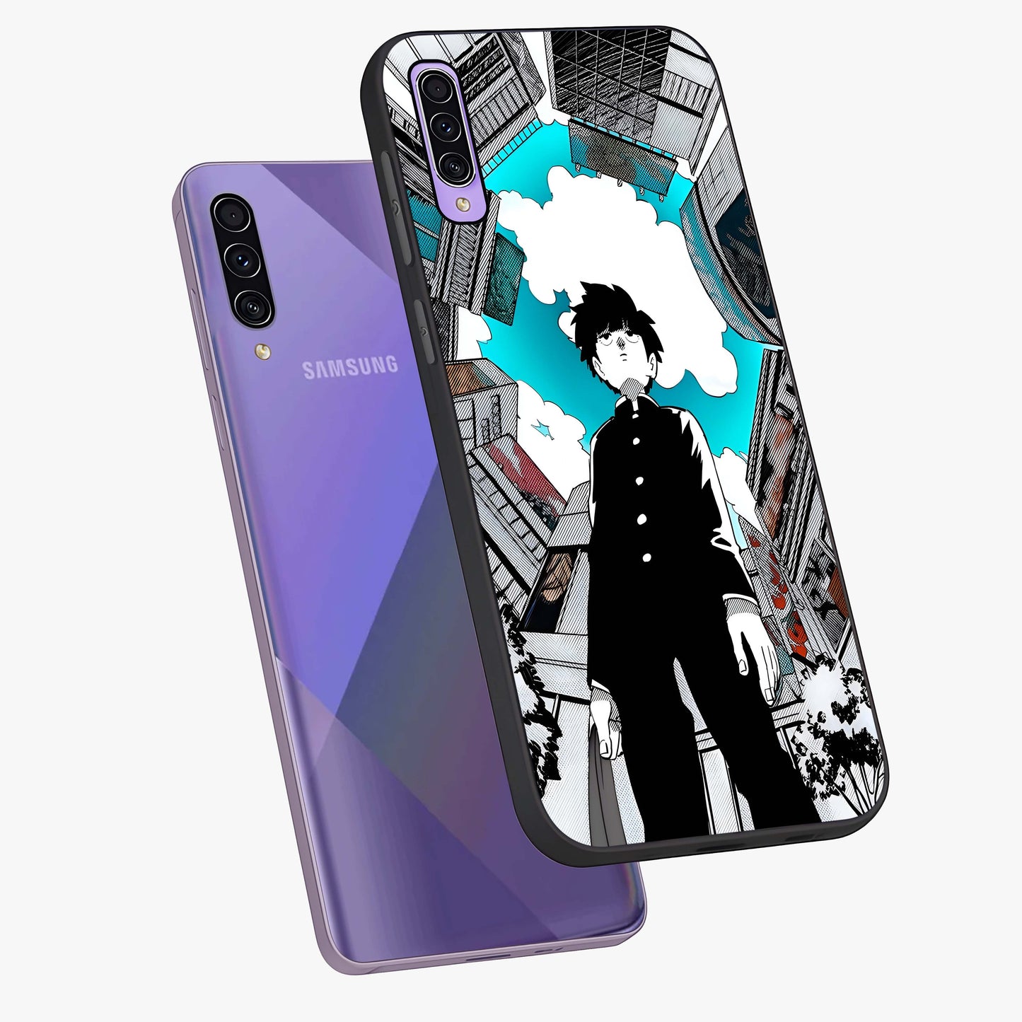 Silent Psychic Awakening Glass Case displayed in angled mockup highlighting spiritual awakening design with cosmic aesthetic.
