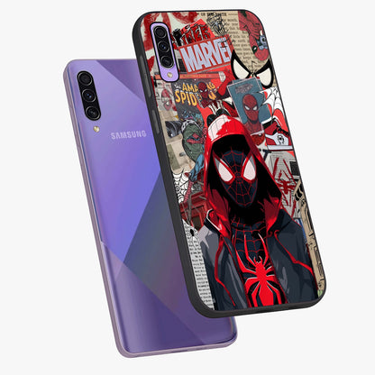 Spider Collage Street Glass Case displayed in angled mockup highlighting dynamic street style collage design with comic aesthetic.