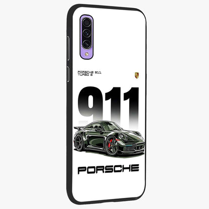 911 Turbo Dominance Glass Case upright perspective showcasing powerful racing design and modern automotive aesthetic.