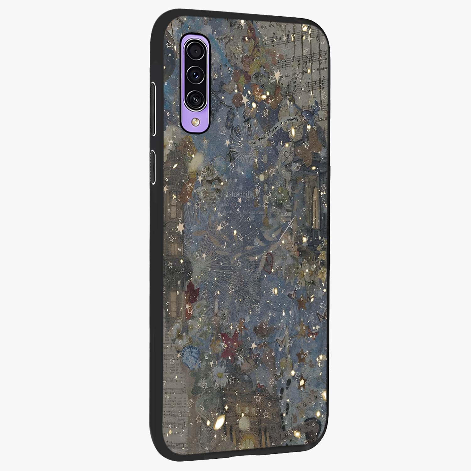 Aesthetic Astrolophia Glass Case upright view showcasing soft aesthetic theme with stylish modern look.