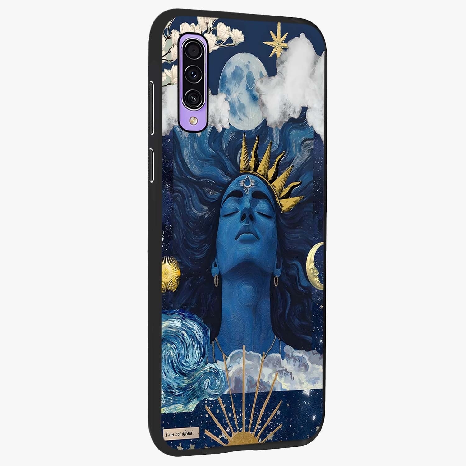 Aesthetic Lord Shiva Glass Case upright view showcasing powerful Lord Shiva artwork with devotional theme.