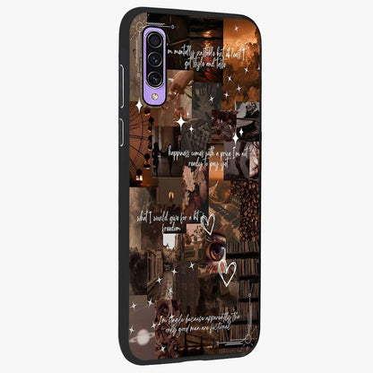 Bittersweet Aesthetic Chaos Glass Case upright view showcasing bold artistic chaos design with modern aesthetic style.