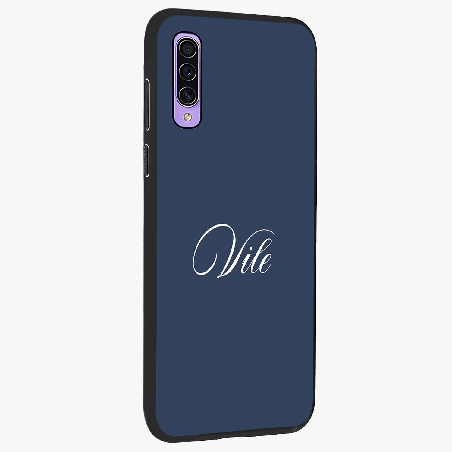 Blue Vintage Floral Pattern Glass Case displayed in angled mockup highlighting classic blue floral pattern and retro aesthetic design.