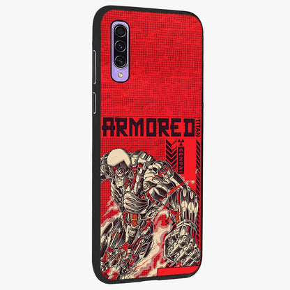 Crimson Mecha Titan Glass Case upright view showcasing dynamic robotic titan design with sci-fi inspired theme.