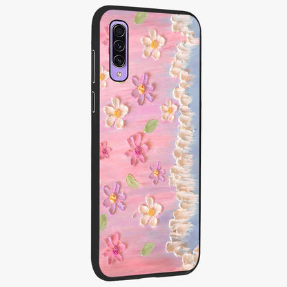 Dreamy Painted Garden Glass Case upright view showcasing vibrant floral garden artwork with artistic nature theme.