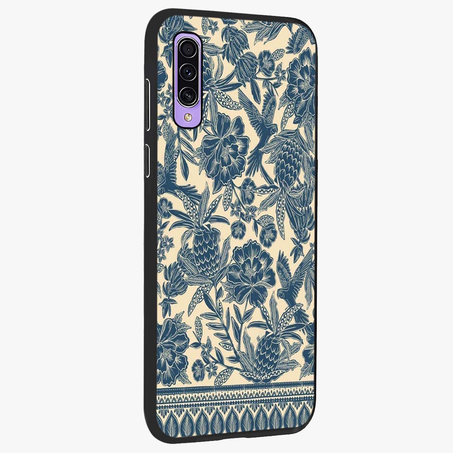 Heirloom Wild Bloom Glass Case upright view showcasing delicate wildflower artwork with timeless floral theme.
