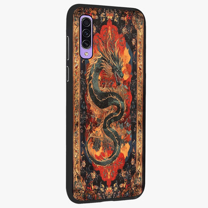 Inferno Dragon Soul Glass Case upright view showcasing intense dragon artwork with fantasy fire theme.