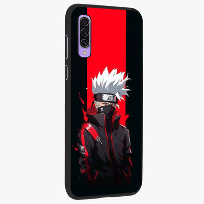Kakashi Scarlet Shadow Glass Case upright view showcasing intense anime ninja artwork with dark action theme.