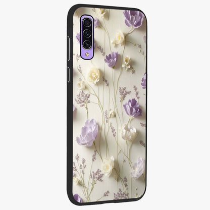Lilac Breeze Harmony Glass Case upright view showcasing delicate lilac artwork with peaceful floral theme.