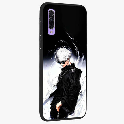 Limitless Shadow King Glass Case upright view showcasing bold shadow warrior artwork with epic fantasy theme.