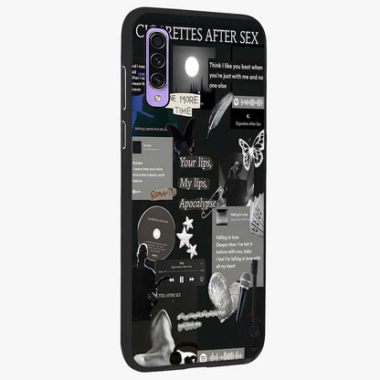 Midnight Love Echo Glass Case upright view showcasing expressive romantic artwork with dreamy midnight theme.