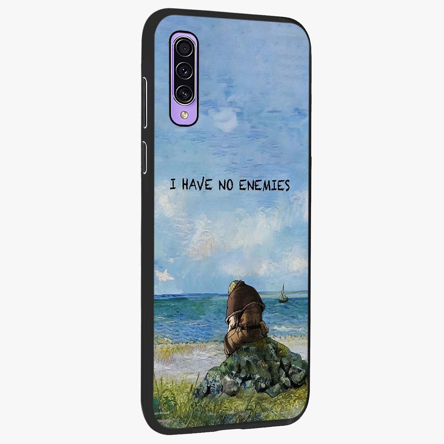 Peace Beyond War Glass Case upright view showcasing powerful peace symbol artwork with inspirational theme.