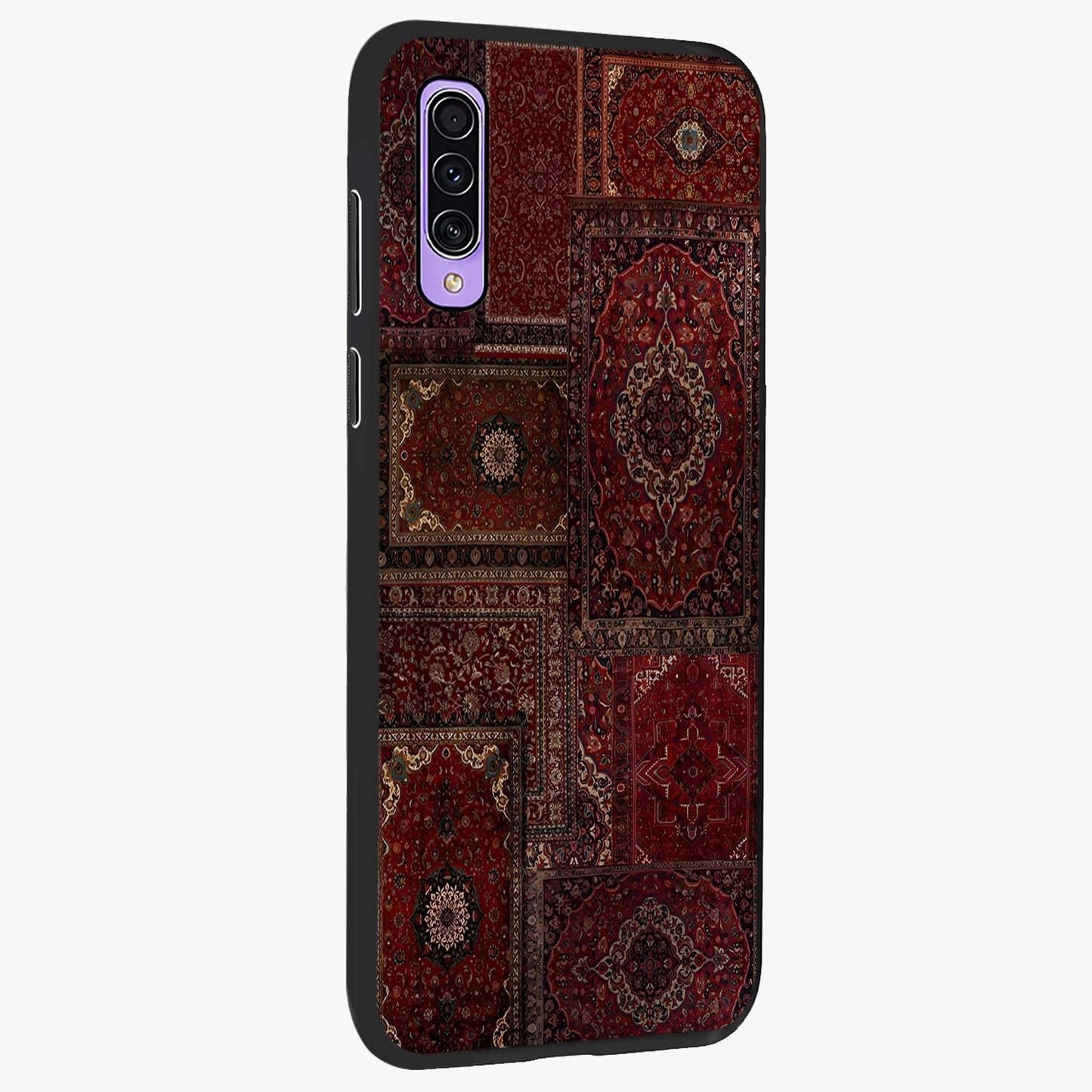 Persian Velvet Tale Glass Case upright view showcasing elegant Persian artwork with classic heritage theme.