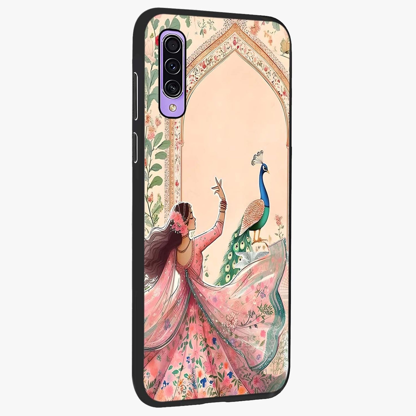 Royal Grace Muse Glass Case upright view showcasing stylish artistic artwork with sophisticated royal theme.
