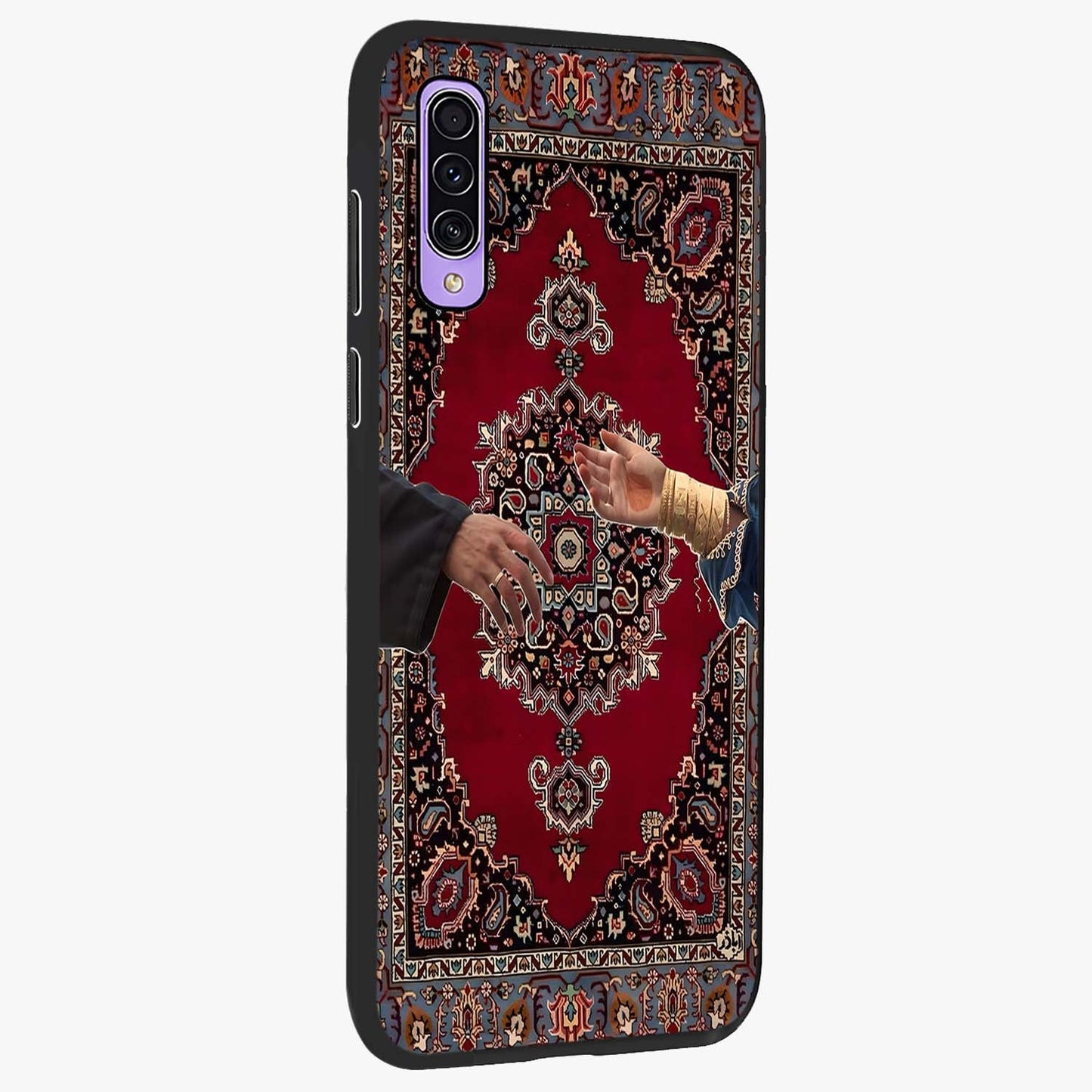 Royal Touch Reach Glass Case upright view showcasing stylish royal inspired artwork with graceful theme.