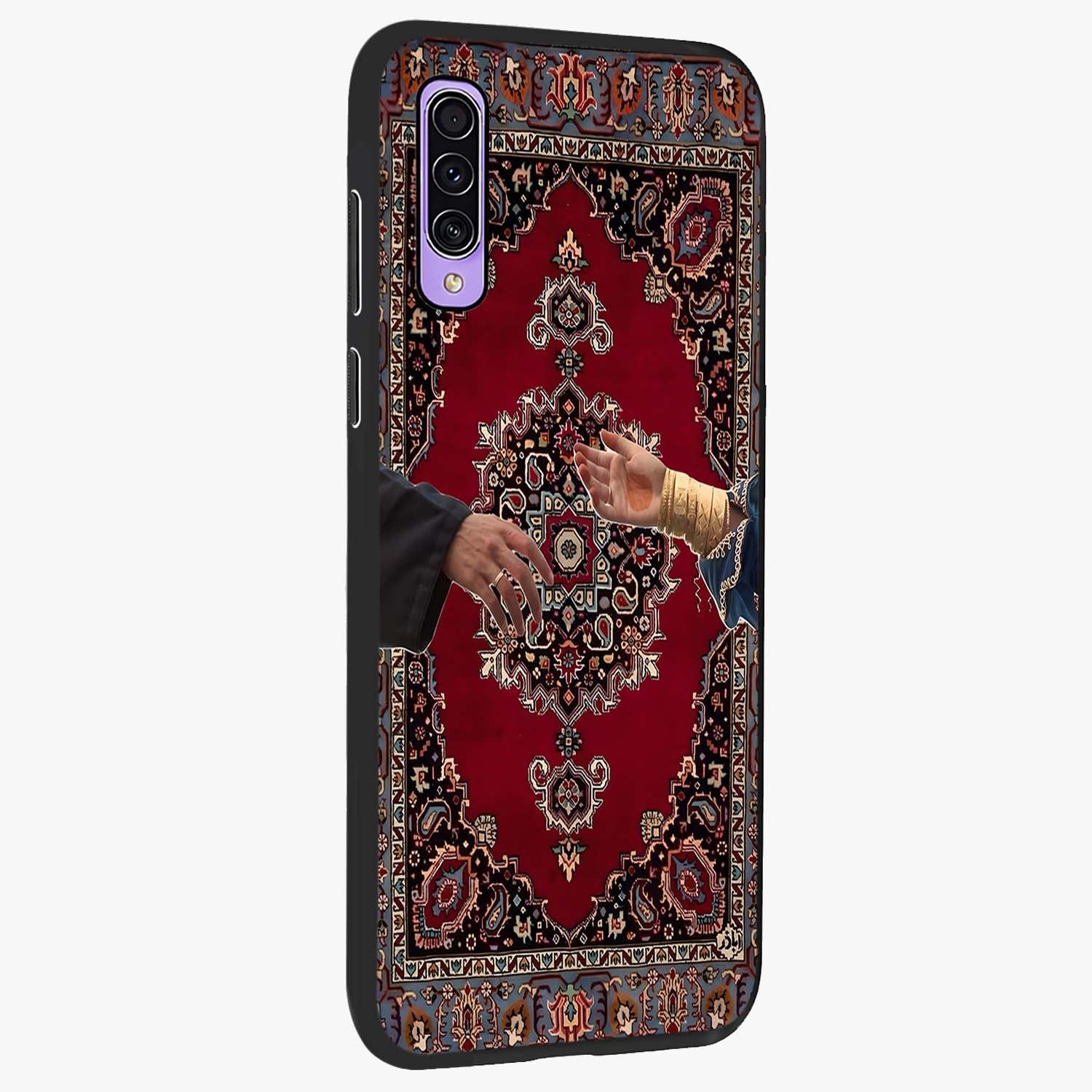 Royal Touch Reach Glass Case upright view showcasing stylish royal inspired artwork with graceful theme.