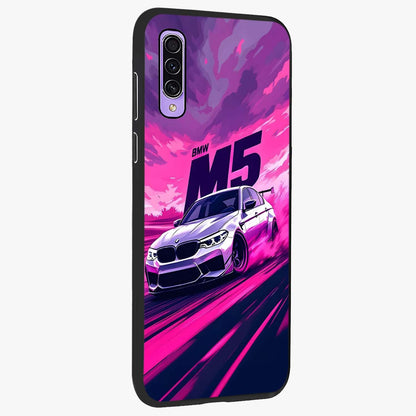 Velocity Drift Pulse Glass Case upright view showcasing powerful racing artwork with energetic motorsport theme.
