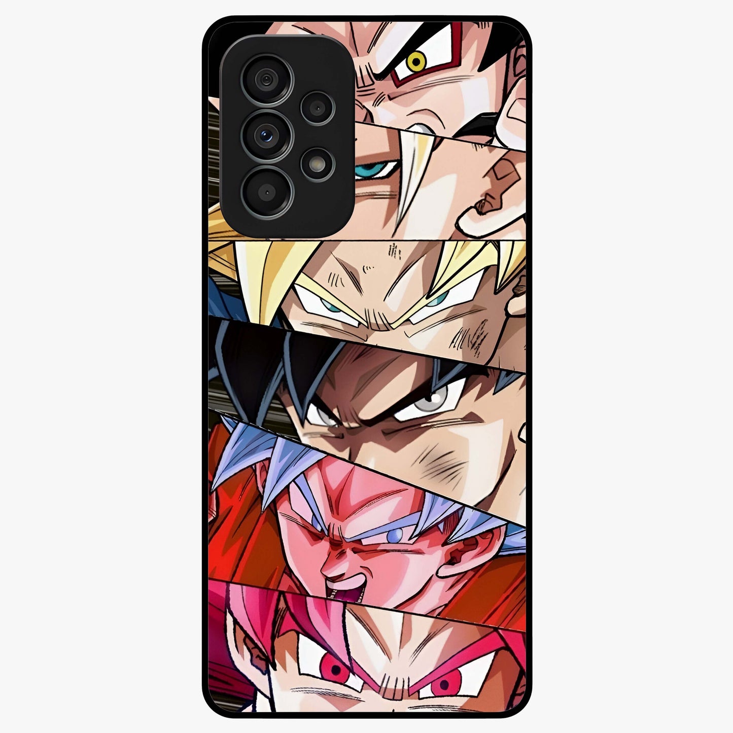 Anime Character Glass Case showing flat back view with vibrant anime artwork and glossy glass finish.