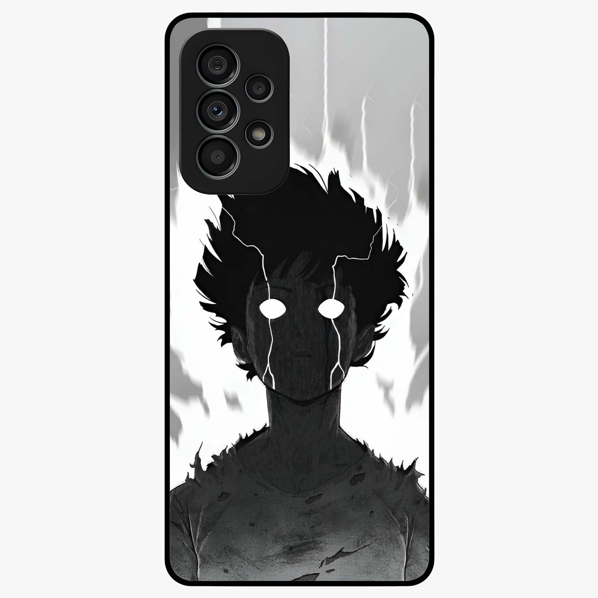 Awakened Inner Rage Glass Case showing flat back view with intense artistic artwork and glossy glass finish.