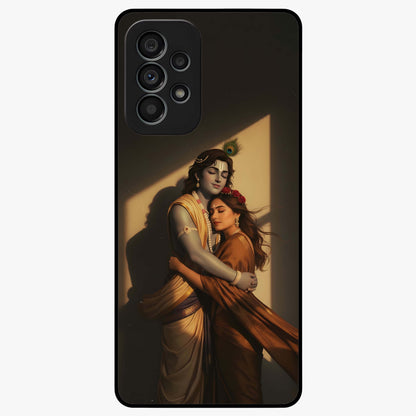 Divine Eternal Love Glass Case showing flat back view with spiritual love themed artwork and glossy glass finish.