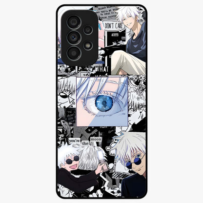 Infinity Sorcerer Chaos Glass Case showing flat back view with mystical sorcerer themed artwork and glossy glass finish.