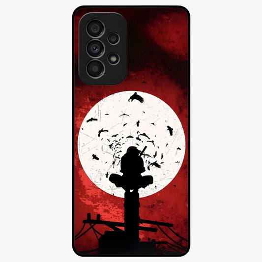Itachi Limited Edition Naruto Anime Glass Case showing flat back view with iconic anime character artwork and glossy glass finish.