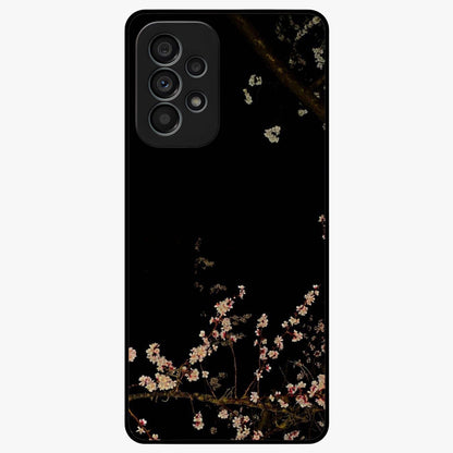 Petal Moon Light With Custom Name Glass Case showing flat back view with floral moonlight artwork and personalized name design.