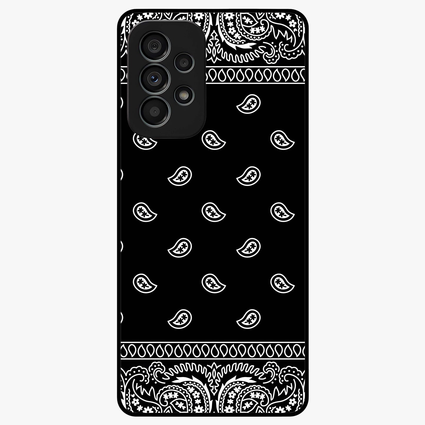 Retro Rebel Threads Glass Case showing flat back view with vintage street style artwork and glossy glass finish.