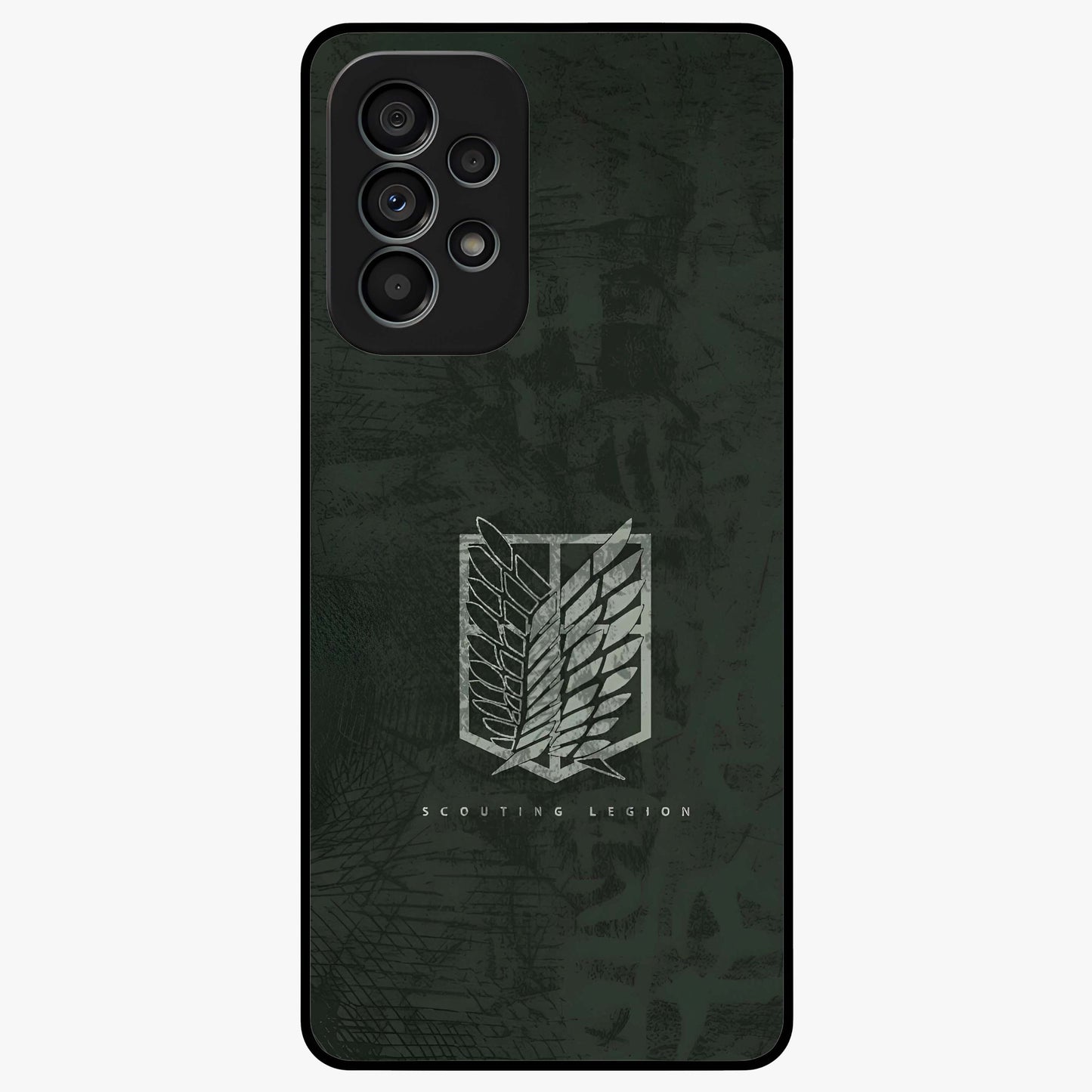 Wings Of Freedom Glass Case showing flat back view with symbolic wings artwork and glossy glass finish.