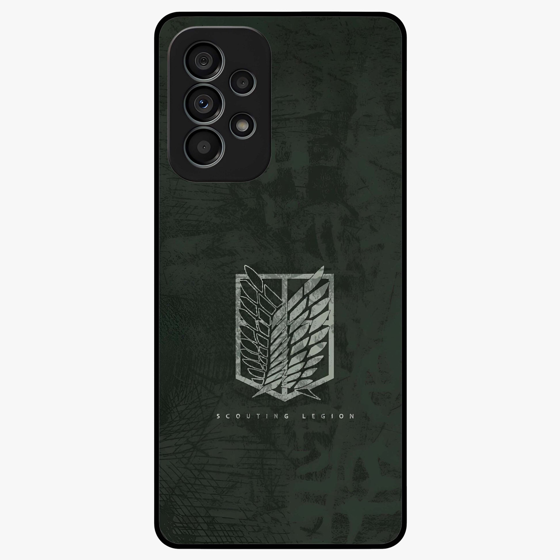 Wings Of Freedom Glass Case showing flat back view with symbolic wings artwork and glossy glass finish.