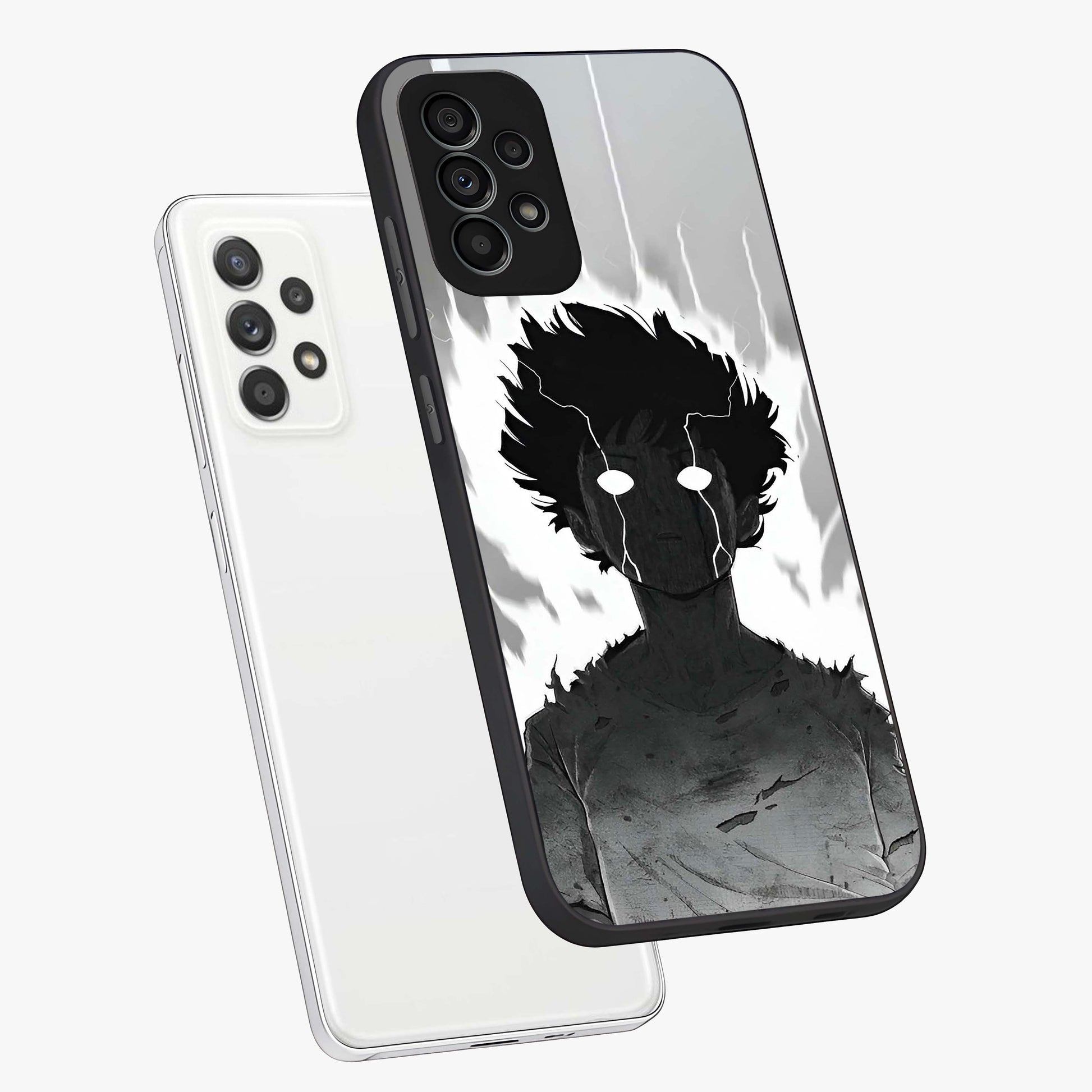 Awakened Inner Rage Glass Case displayed in angled mockup highlighting powerful graphic design and bold artistic theme.