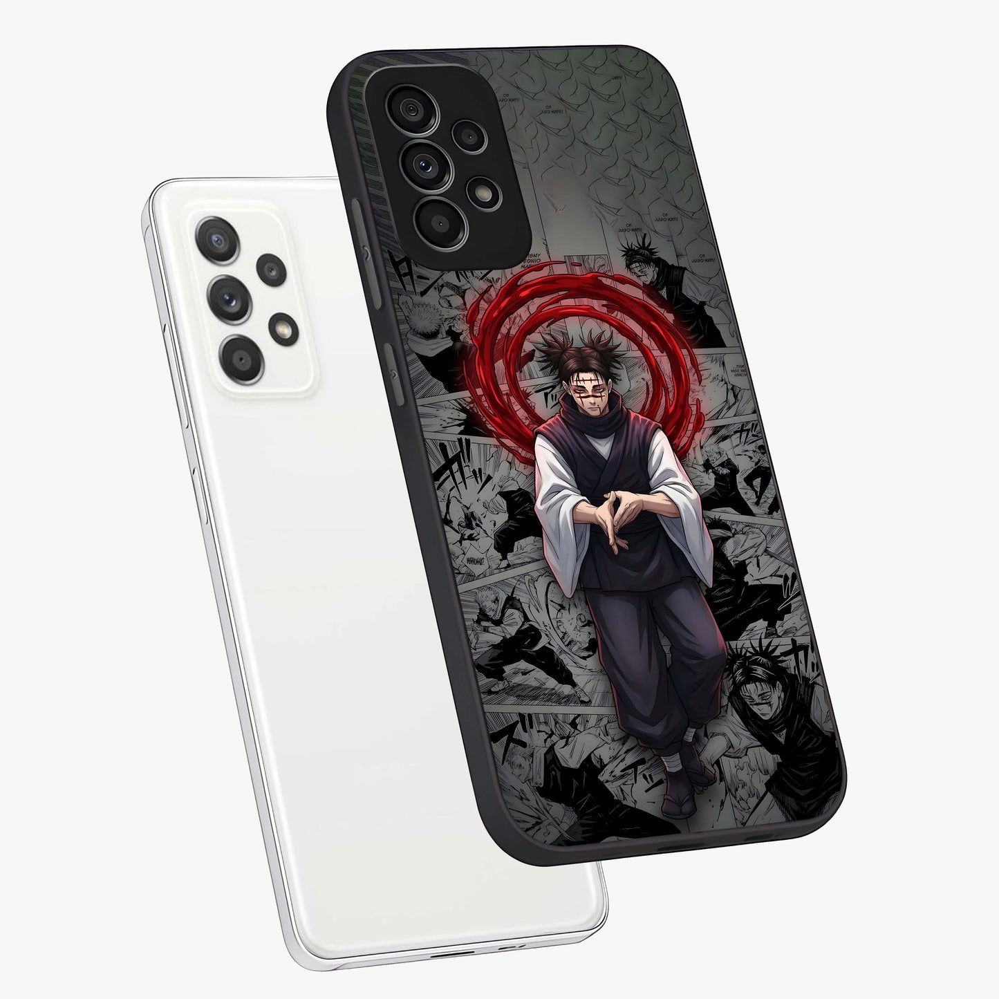 Cursed Ritual Ascension Glass Case displayed in angled mockup highlighting mystical ritual illustration with supernatural aesthetic.