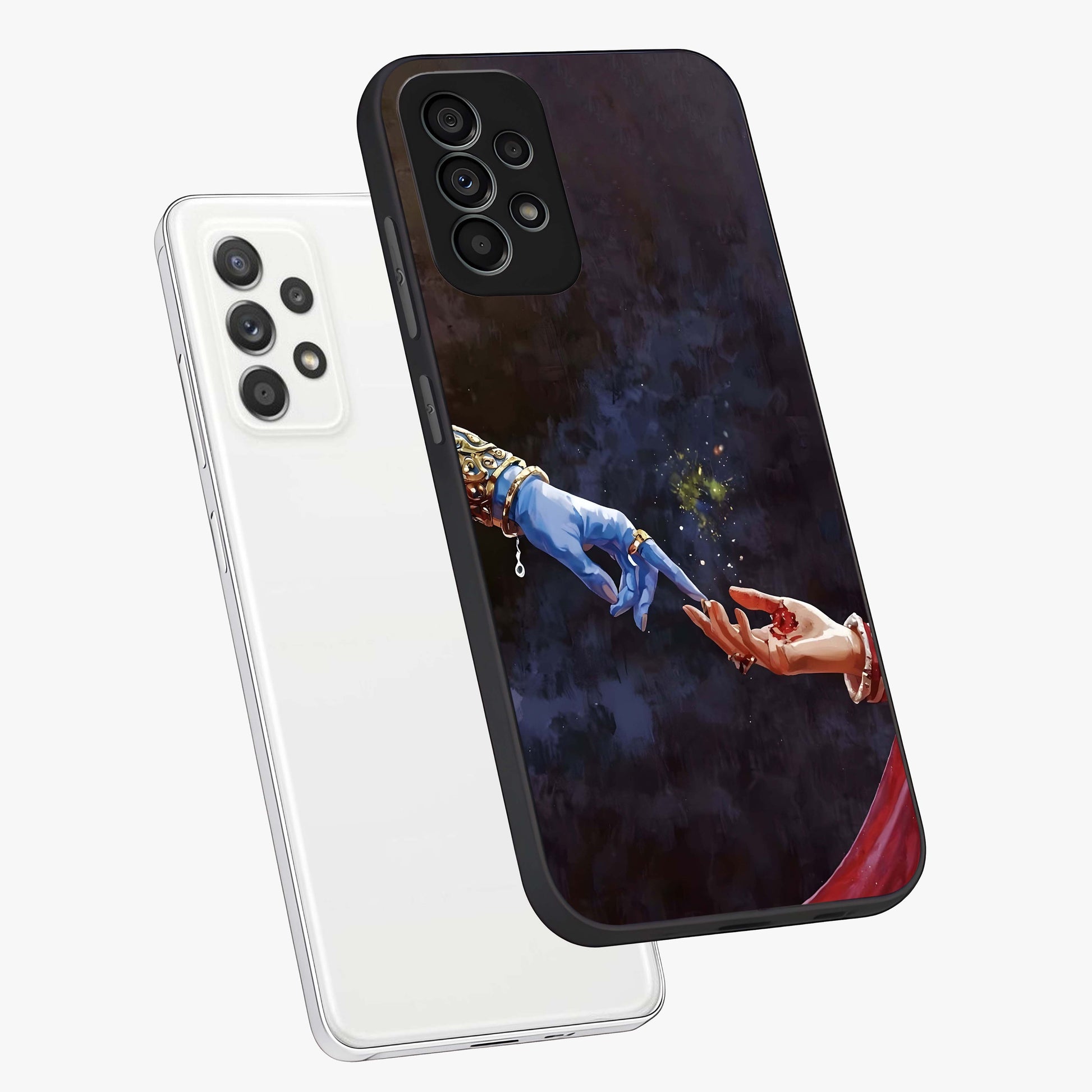 Divine Touch Eternal Glass Case displayed in angled mockup highlighting elegant divine inspired design with calm aesthetic style.