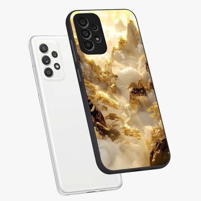 Gates Of Illumination Glass Case displayed in angled mockup highlighting radiant portal inspired design with fantasy aesthetic.