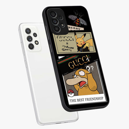 Gucci Play Mashup Glass Case displayed in angled mockup highlighting stylish fashion mashup design with bold aesthetic.