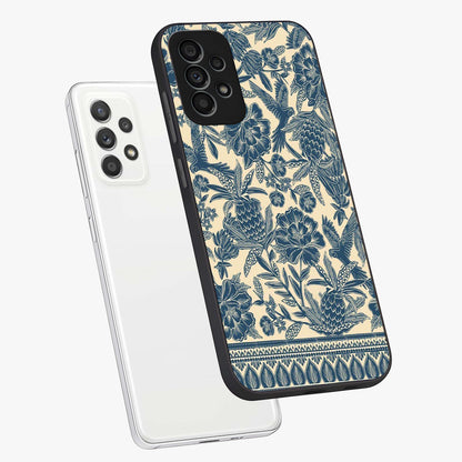 Heirloom Wild Bloom Glass Case displayed in angled mockup highlighting botanical bloom design with classic aesthetic style.