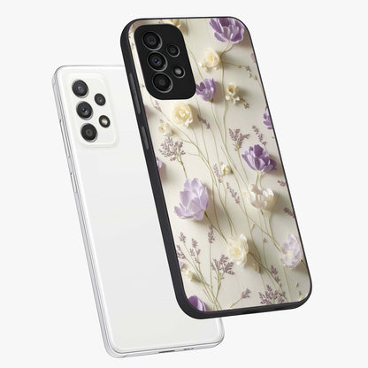 Lilac Breeze Harmony Glass Case displayed in angled mockup highlighting calm lilac breeze design with soothing aesthetic style.