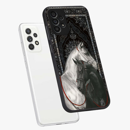 Majestic Ride Legacy Glass Case displayed in angled mockup highlighting sleek vehicle design with bold racing aesthetic.