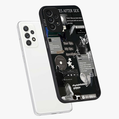 Midnight Love Echo Glass Case displayed in angled mockup highlighting elegant love inspired design with deep aesthetic style.