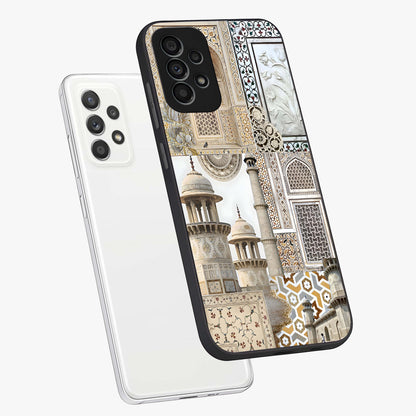 Mughal Marble Legacy Glass Case displayed in angled mockup highlighting elegant heritage marble artwork with royal aesthetic.